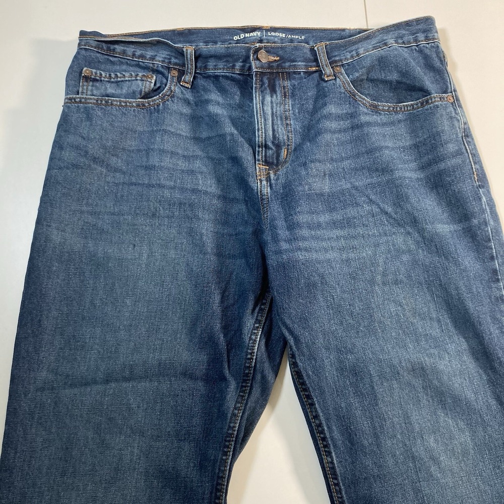 Old Navy Loose Fit Jeans 38x29 Blue Denim Relaxed Baggy Work USA (Tag 38x30) - Picture 1 of 9
